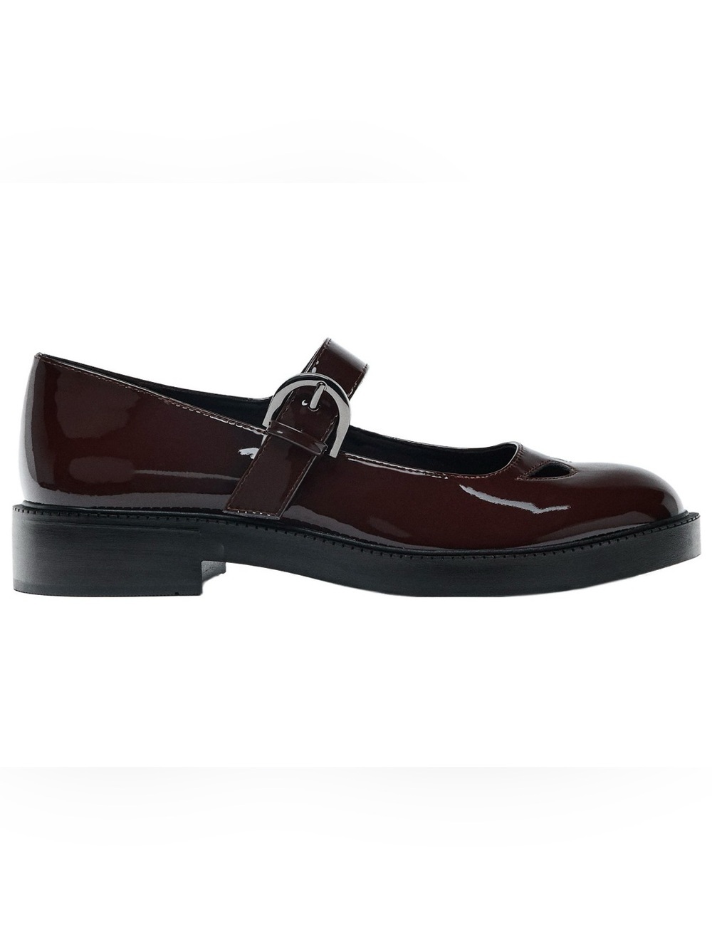 Zara Women’s Platform Mary Jane Shoes Size 8 Color Burgundy